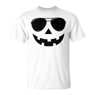 Jack O Lantern Face Pumpkin Halloween Costume Boys T-Shirt - Monsterry