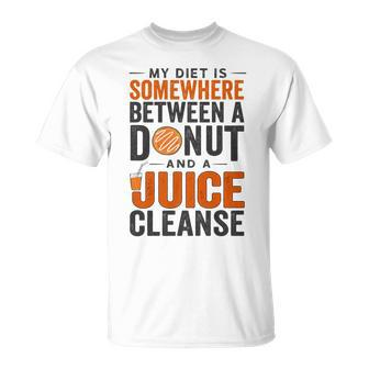 Juice Cleanse Clean Eating In Moderation Quote Saying T-Shirt | Mazezy