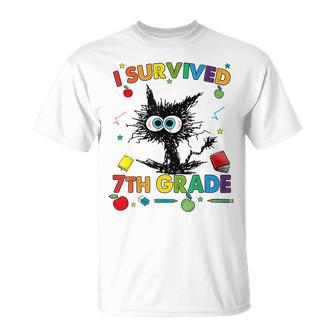 Funny Last Day Of Seventh 7Th Grade I Survived 7Th Grade Unisex T-Shirt | Mazezy