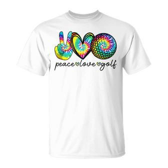 Funny Peace Love Golf Tie Dye Golf Lovers Golfer Golfing  Unisex T-Shirt