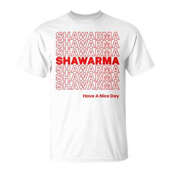 Shawarma Lover Arab Food Arabic Foodie Meme Thank You T-Shirt | Mazezy