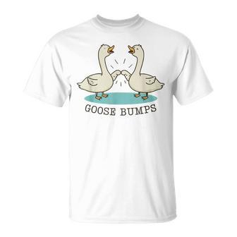 Funny Silly Goose Bumps Pun Fist Bump Goose Farmcore Unisex T-Shirt | Mazezy