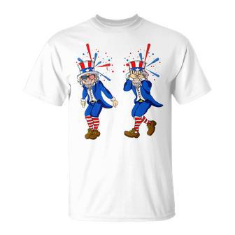 Funny Uncle Sam Griddy Dance 4Th Of July Independence Day Unisex T-Shirt | Mazezy DE