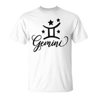 Gemini Born In May June Birthday Funny Gift Gemini Zodiac Unisex T-Shirt | Mazezy AU