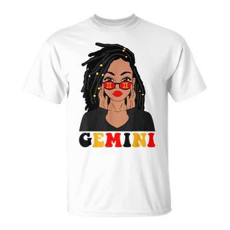 Gemini Girl Locd Woman Zodiac Signs Birthday Girl Unisex T-Shirt | Mazezy
