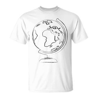 Geography World Globe Earth Planet T-Shirt | Mazezy