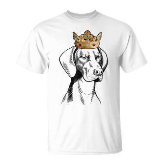 German Shorthaired Pointer Dog Wearing Crown T-Shirt | Mazezy