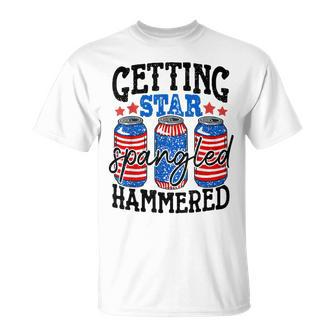Getting Star Spangled Hammered Funny 4Th Of July Patriotic Unisex T-Shirt | Mazezy