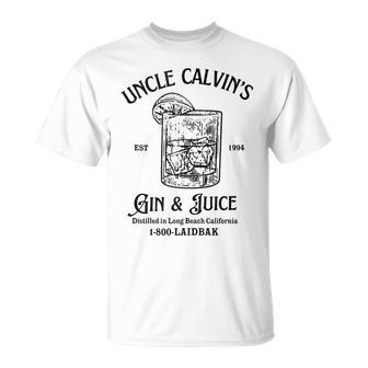 Gin & Juice Est 1994 Distilled In Long Beach California T-Shirt - Seseable