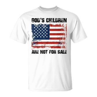 Gods Children Are Not For Sale Usa Flag Patroit America  Usa Funny Gifts Unisex T-Shirt