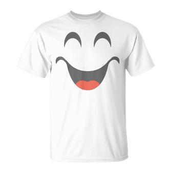 Halloween Smiling Emoticon Face Group Costume Unisex T-Shirt | Mazezy