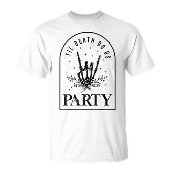 Halloween Til Death Do Us Party Gothic Bachelorette Matching T-Shirt - Monsterry UK