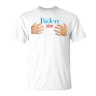 Handsy Joe Biden 2020 Male Hands T-Shirt | Mazezy