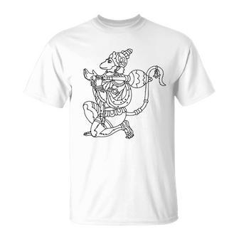Hanuman Hindu God Hinduism Monkey Ramayana T-Shirt | Mazezy
