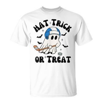 Hat Trick Or Treat Hilarious Hockey Halloween Family T-Shirt - Monsterry DE