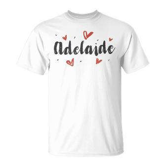 I Heart Adelaide Australia Cute Love Hearts T-Shirt | Mazezy