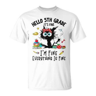 Hello Fifth Grade Funny 5Th Grade Back To School Unisex T-Shirt | Mazezy