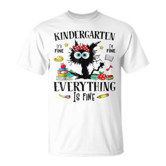 Hello Kindergarten Back To School Its Fine Im Fine T-Shirt - Monsterry DE