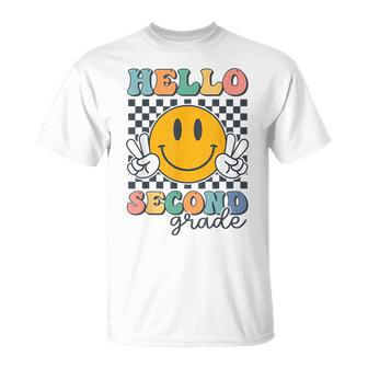 Hello Second Grade Retro Smile Team 2Nd Grade Back To School  Unisex T-Shirt