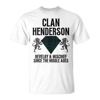 Henderson Clan Scottish Name Coat Of Arms Tartan Family Unisex T-Shirt | Mazezy