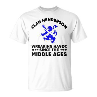 Henderson Scottish Kilt Family Clan Scotland Name Unisex T-Shirt | Mazezy