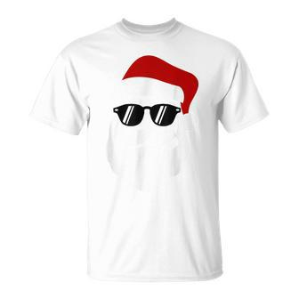 Hipster Santa Claus With Sunglasses For Christmas T-Shirt - Seseable