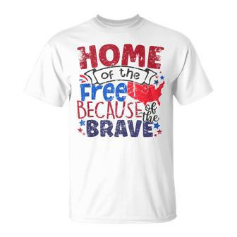 Home Of The Free 4Th Of July 2023 Patriotic American Day Unisex T-Shirt | Mazezy