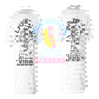 Hot Dog Im Just Here For The Wieners Funny Fourth Of July Unisex T-Shirt | Mazezy