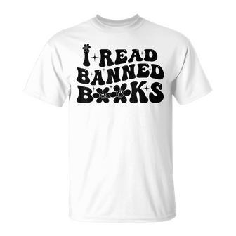 Im With The Banned Book Lover Groovy I Read Banned Books Unisex T-Shirt | Mazezy