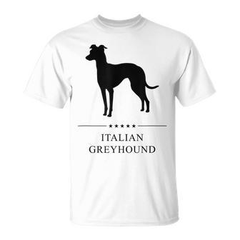 Italian Greyhound Black Silhouette T-Shirt | Mazezy
