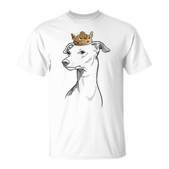 Italian Greyhound Dog Wearing Crown T-Shirt | Mazezy