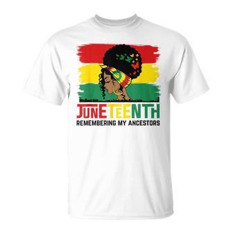 Junenth Remembering My Ancestors Celebrate Black Freedom T-shirt - Thegiftio UK