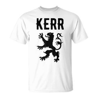 Kerr Clan Scottish Family Name Scotland Heraldry Unisex T-Shirt | Mazezy