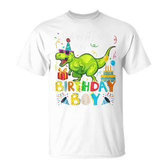 Kids 2 Year Old 2Nd Birthday Boy T Rex Dinosaur For Boy Unisex T-Shirt - Seseable