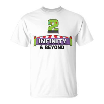 Kids 2Nd Birthday Two Infinity And Beyond 2 Infinity & Beyond Unisex T-Shirt | Mazezy