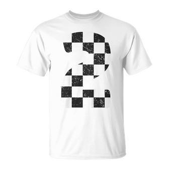 Kids Birthday Boy 2 Two Racing Flag 2Nd Birthday Race Car Toddler Unisex T-Shirt - Seseable