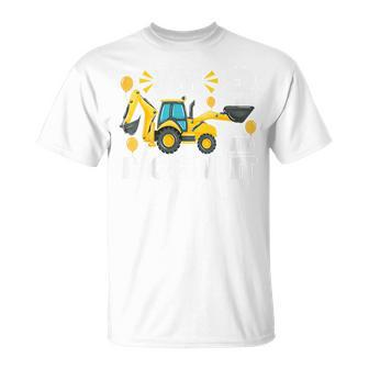 Kids Im 3 And Digging It Construction Excavator 3Rd Birthday IT Funny Gifts Unisex T-Shirt | Mazezy