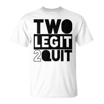 Kids Second Birthday Boy Girl Two Legit 2 Quit Birthday Unisex T-Shirt | Mazezy