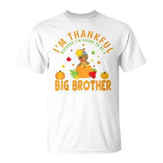Kids Thanksgiving Baby Announcement Big Brother  Unisex T-Shirt
