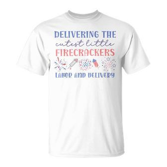 Labor And Delivery Memorial Day Cutest Little Firecrackers T-shirt - Thegiftio UK