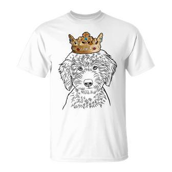 Labradoodle Dog Wearing Crown T-Shirt | Mazezy UK