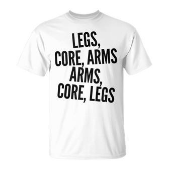 Legs Core Arms Rowing On Rower Fitness Workout Gear T-Shirt | Mazezy