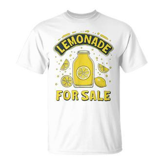 Lemonade For Sale Summer Lemon Aid Stand Kids Boys Girls Unisex T-Shirt | Mazezy