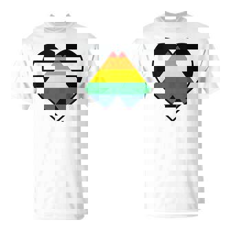 Lgbtq Straight Ally Flag Heart - Lgbtqia Straight Ally Unisex T-Shirt | Mazezy