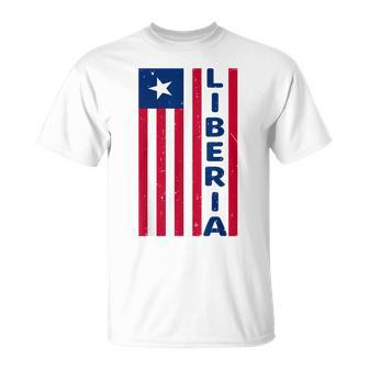 Liberia Liberian Pride Flag Vintage Liberia Independence Unisex T-Shirt - Monsterry DE