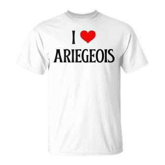 I Love Ariegeois I Heart Ariegeois Dog Lover Pet Puppy Dog T-Shirt | Mazezy