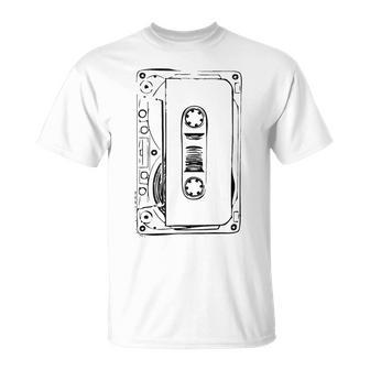 Love Retro Mixtape 80'S Blank Cassette Tape T-Shirt | Mazezy