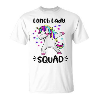 Lunch Lady Squad Dabbing Unicorn Lunch Lady Unisex T-Shirt | Mazezy