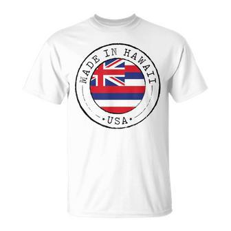 Made In Hawaii Vintage State Flag Hi T-Shirt | Mazezy