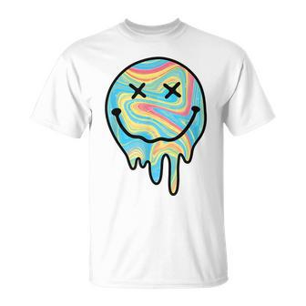 Melting Smile Funny Smiling Melted Dripping Happy Face Cute Unisex T-Shirt - Monsterry DE